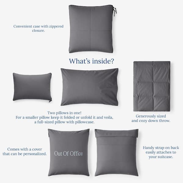 LaCrosse Cotton Travel Throw and Pillow Set