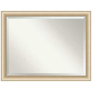 Elegant Brushed Honey 44.75 in. H x 34.75 in. W Framed Wall Mirror