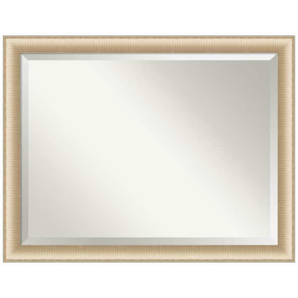 Amanti Art Elegant Brushed Honey 44.75 in. H x 34.75 in. W Framed Wall Mirror