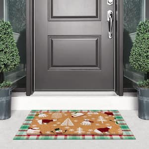 North Pole Plaid 24 in. x 36 in. Holiday Layering Mat