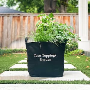 5 Gal. Portable Outdoor Taco Toppings Grow Bag Garden Kit with Vegetable and Herb Plants
