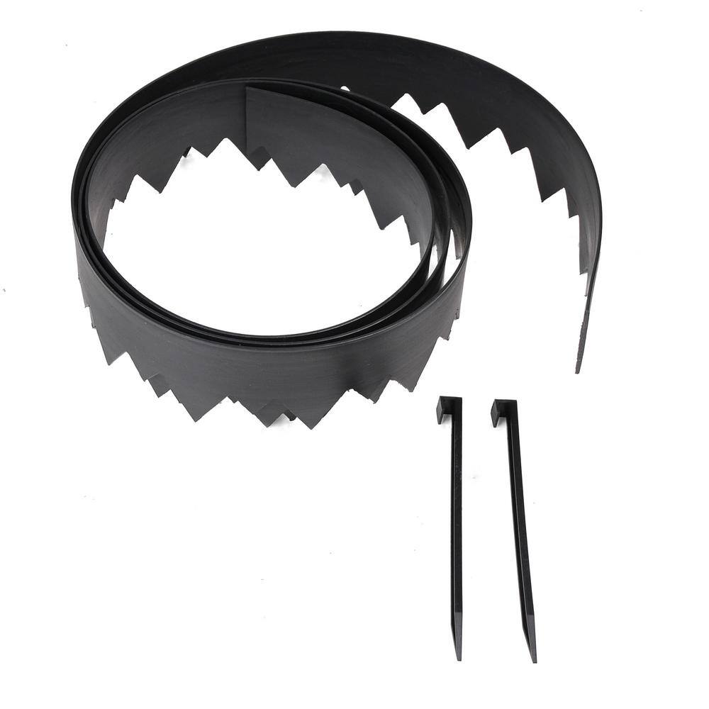 Vigoro 20 ft. L x 4.5 in. H Black PoundIn Edging Kit 350020HD3 The