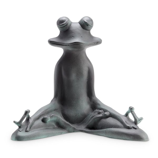Contented Yoga Frog Garden Statue 21089 - The Home Depot