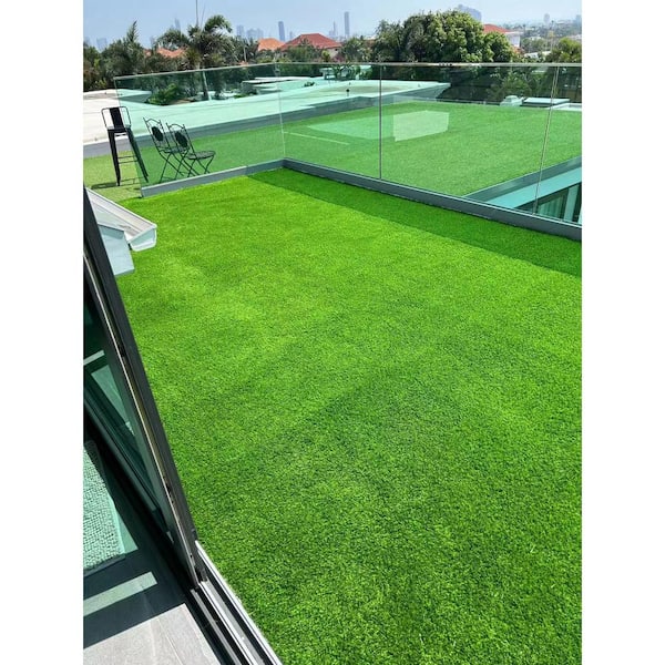 3 ft. x 10 ft. Outdoor Artificial Grass Runner Rug, Dog Pets Turf Drain Mat, 1.38 in. Pile Height (1-Pack)
