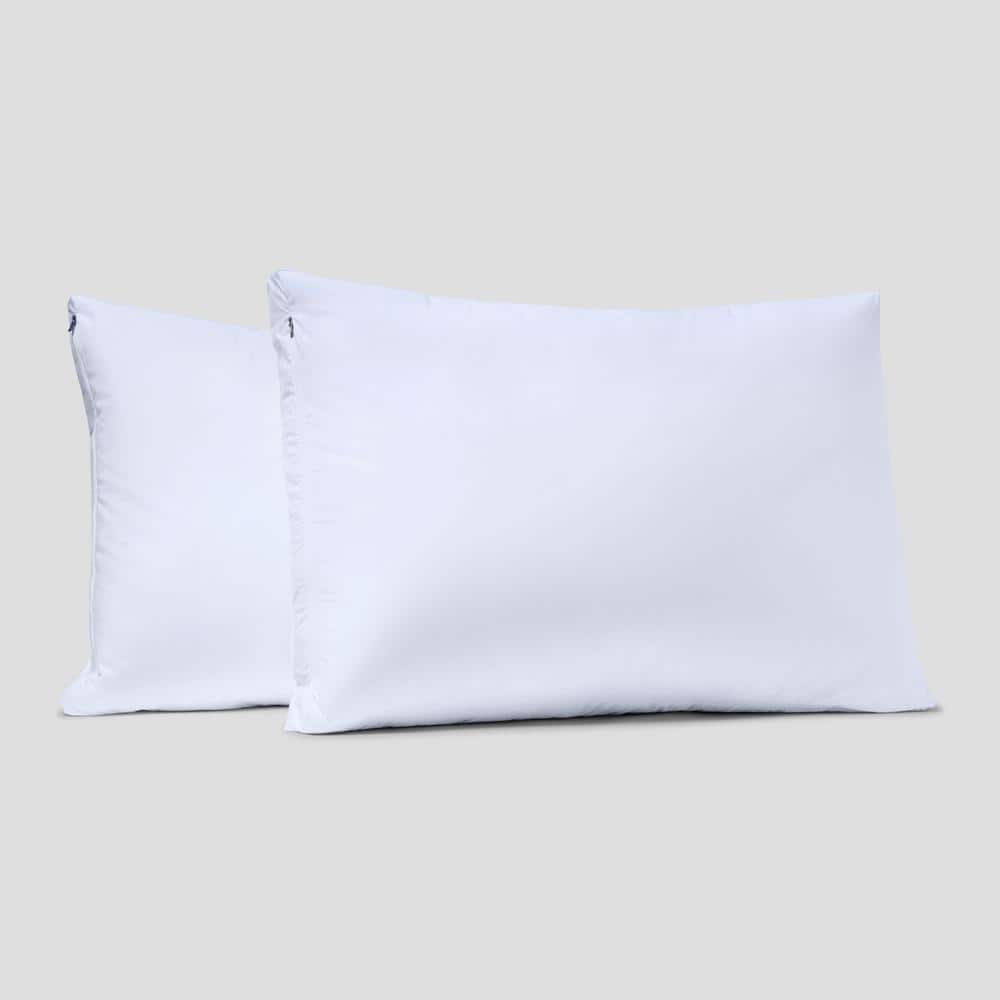Standard White Polyester Pillow Set, Two Pack
