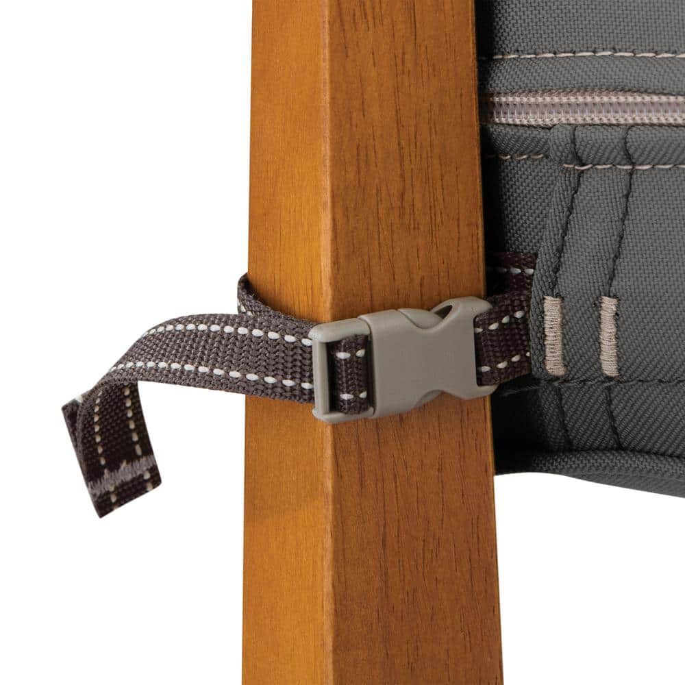 Montlake FadeSafe 23x23 Light Charcoal Grey Patio Chair Cushion