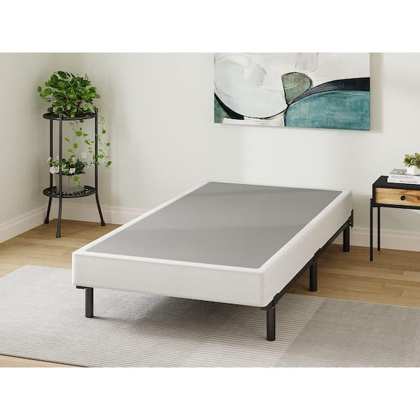 HOMZENE 5 in. H Twin Size Box Spring with Metal Structure