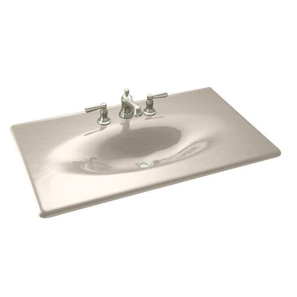 KOHLER Iron/Impressions 37 in. Cast Iron Vanity Top and Basin in Cane Sugar