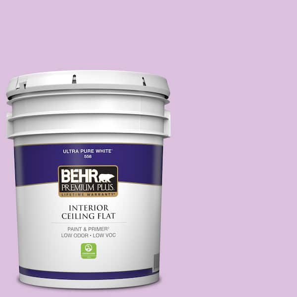 BEHR PREMIUM PLUS 5 gal. #P100-3 Epiphany Ceiling Flat Interior Paint