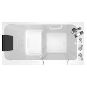 Acrylic Luxury 60 in. Right Hand Walk-In Whirlpool and Air Bathtub in White