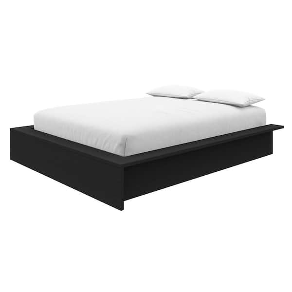 Nexera James Black Engineered Wood Frame Queen Size Platform Bed