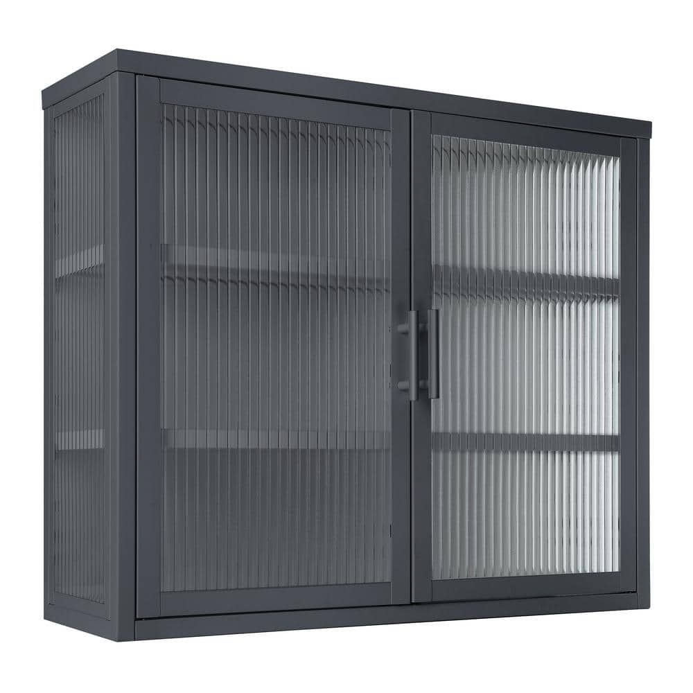27.6 in. W x 9.1 in. D x 23.6 in. H Bathroom Storage Wall Cabinet With Deta