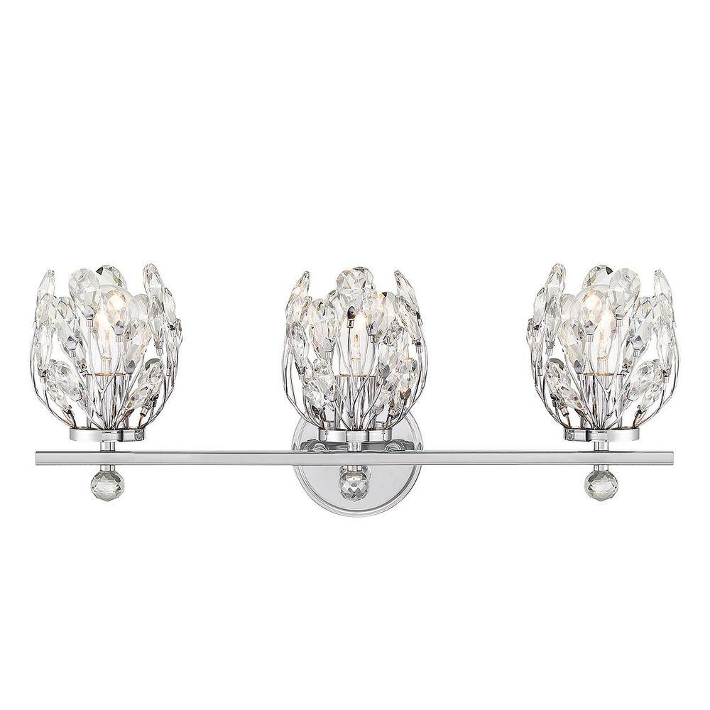 Moreno 23.50 in. 3-Light Chrome Vanity Light price history on PriceWatchPro