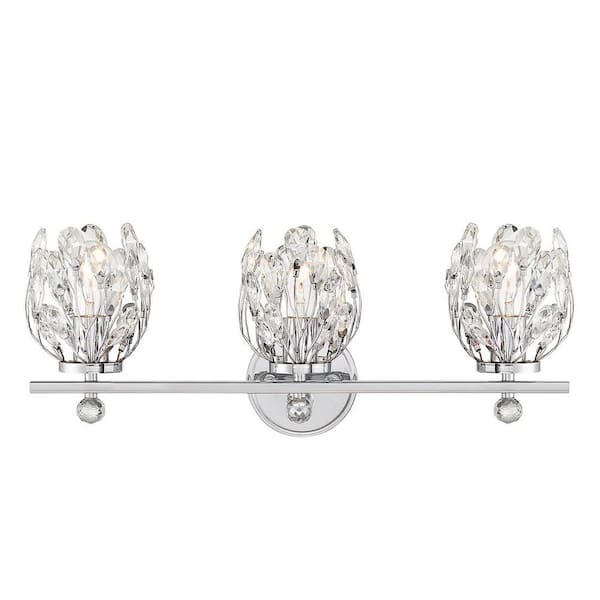 Savoy House Moreno 23.50 in. 3-Light Chrome Vanity Light