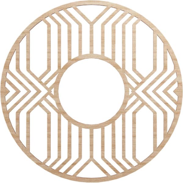 Ekena Millwork 0.375 in. x 22 in. x 22 in. Wood (Alder) Medallion Moulding