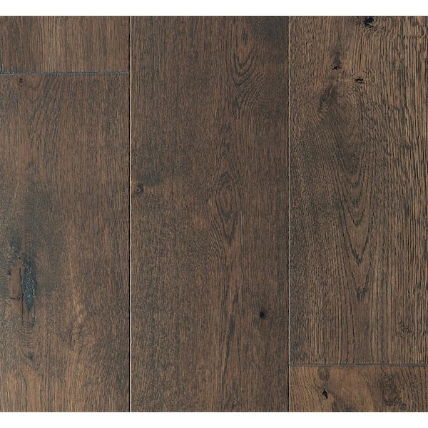 Malibu Wide Plank Take Home Sample - Bodega French Oak Water Resistant Wirebrushed Engineered Hardwood Flooring - 7.5 in. x 7 in.
