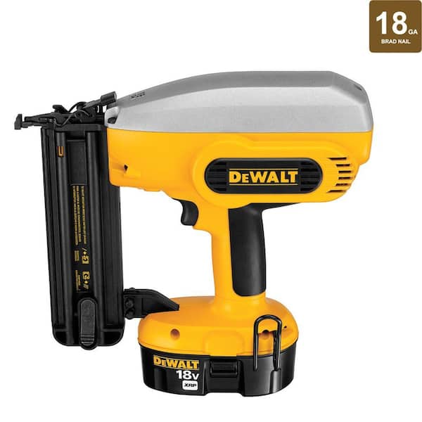 DEWALT 18-Volt XRP NiCd Cordless 2 in. x 18-Gauge Brad Nailer with Battery 2.4Ah, 1-Hour Charger and Case