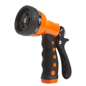 9-Pattern Revolver Front Trigger Spray Nozzle in Orange