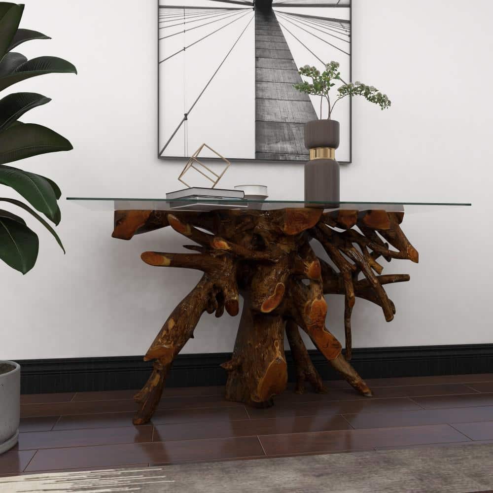 Buy Freestanding clear display table with Custom Designs 
