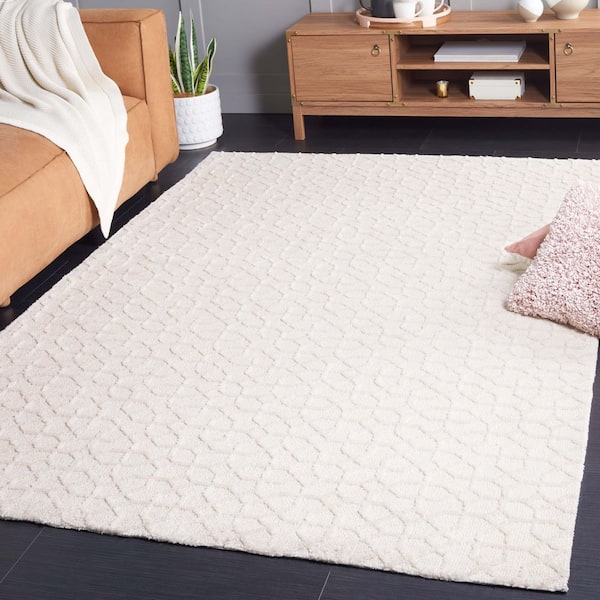 Audrey 8 ft. x 10 ft. Ivory Classic Textured Area Rug