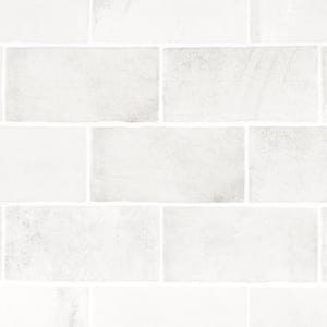 Tripoli White 3.93 in. x 7.87 in. Matte Terracotta Look Ceramic Wall Tile (10.76 sq. ft./Case)
