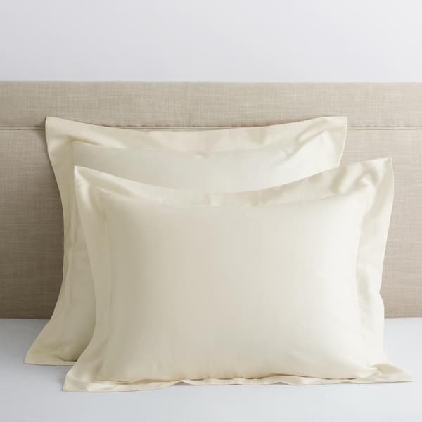 The Company Store Legends Hotel Ivory 300-Thread Count TENCEL Lyocell Sateen Euro Sham