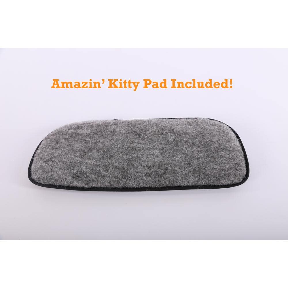 Gray Fleece Kitty Face Window Perch Bed