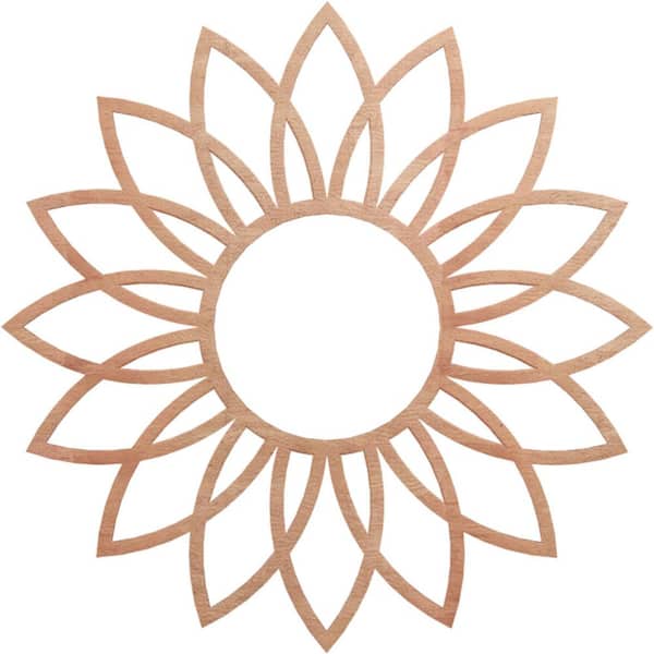 Ekena Millwork 26 in. x 9.5 in. x 0.25 in. Wood Medallion Moulding