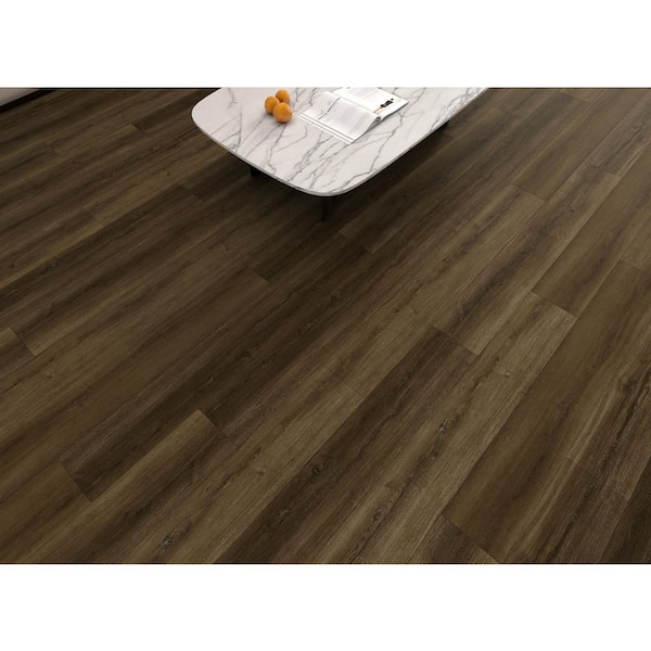 EverLux Basic Hickory 20 MIL x 7.08" W x 48" L Waterproof Click Lock Luxury Vinyl Flooring (23.6 sq. ft. /case)
