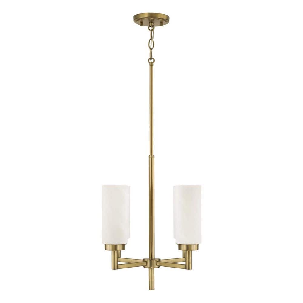 Alyssa 60-Watt 4-Light Aged Brass Chandelier Pendant Light with Faux Alabaster Glass and No Bulbs Included price history on PriceWatchPro