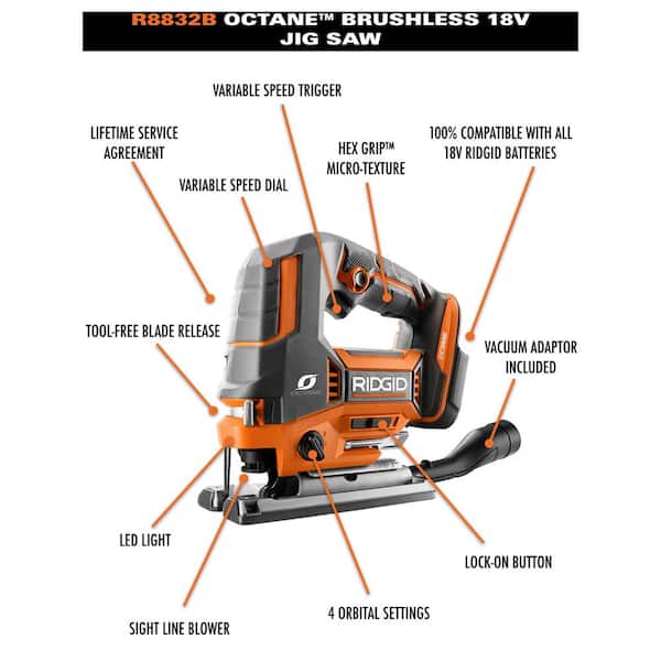 Ridgid Cordless Jig Saw Best Sale, 60 