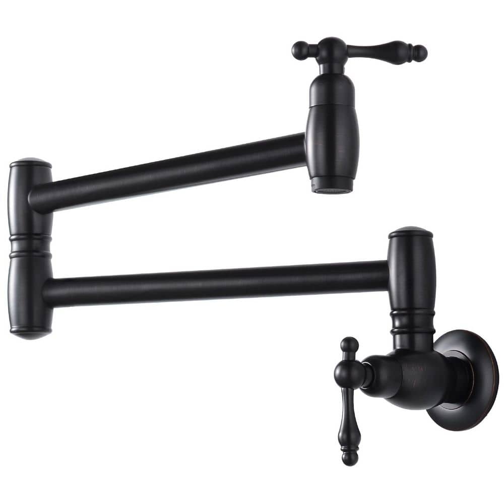Commercial Restaurant 2 Handle Wall Mount Pot Filler with Retractable Arm i