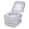 JAXPETY 2.6 Gal. Gray Porta Potty Portable Toilet No Leakage Camping RV ...