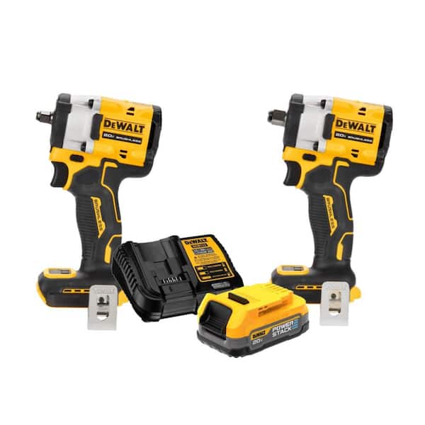 De WALT（デウォルト） 20V MAX Impact（インパクト）セット DEWALT 20V Cordless 1/2 in. Impact Wrench, 20V 3/8 in. Impact