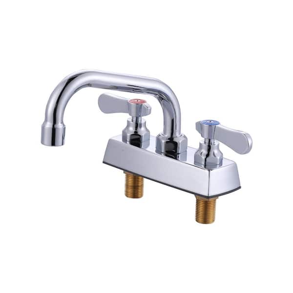 ARCORA 4 in. Centerset Double Handle High Arc Bathroom Faucet in Chrome