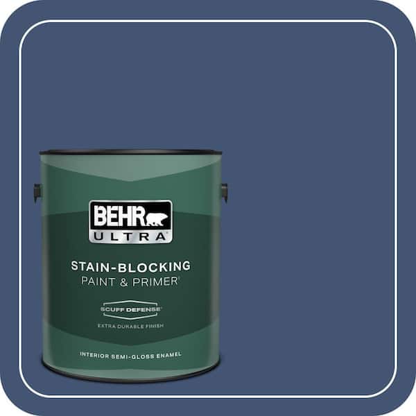 BEHR ULTRA 1 gal. Home Decorators Collection #HDC-CL-26 Champlain Blue Extra Durable Semi-Gloss Enamel Interior Paint & Primer