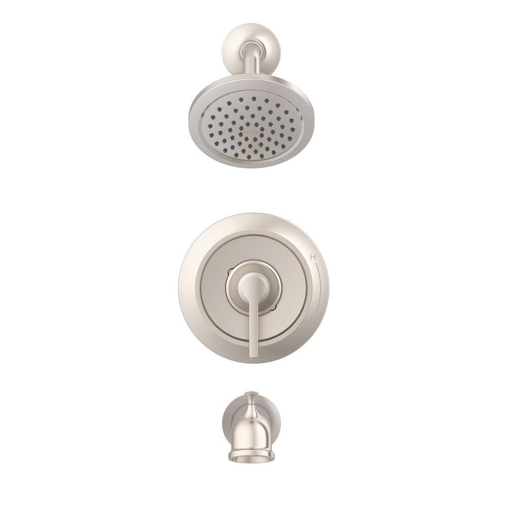 Brushed Nickel Wall Mounted Tub and Shower Trim Kit