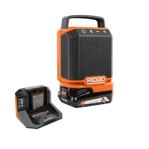 18V Cordless Speaker with Bluetooth Technology, 2.0 Ah Battery, and Charger