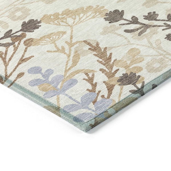 Chantille Machine Washable Indoor/Outdoor Abstract ACN2334 Ivory 9 ft. x 12 ft. Area Rug