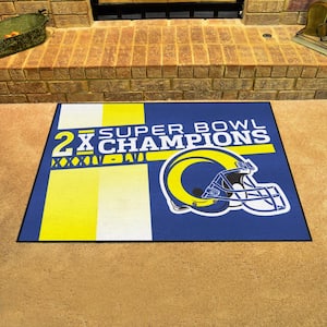 NFL - Los Angeles Rams Dynasty Yellow 2 ft. x 3 ft. Starter Mat Accent Rug