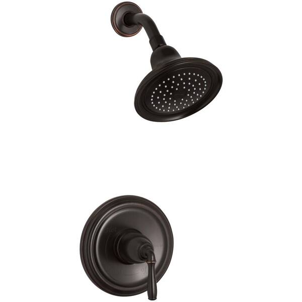 KOHLER Devonshire 1-Spray 7 in. Single Wall Mount Fixed Shower Head in Oil-Rubbed Bronze