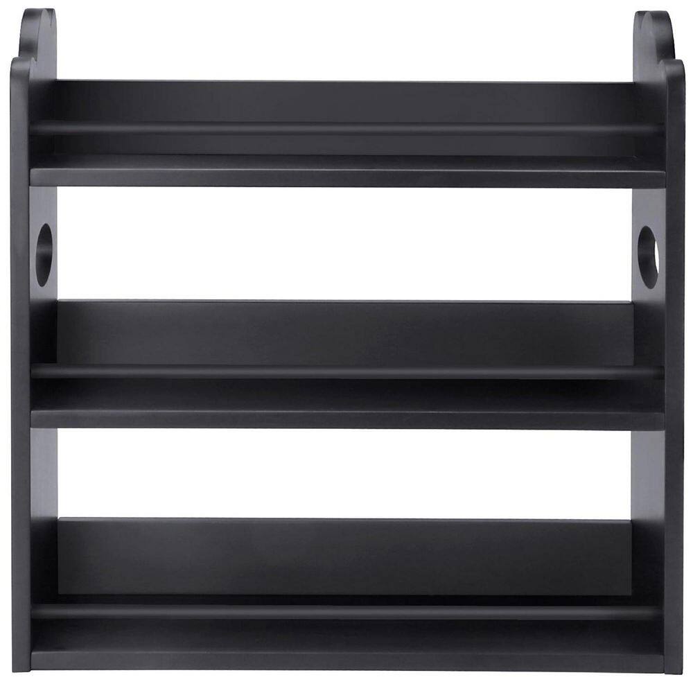 3-Tier Bamboo Black Spice Rack Organizer with Handles, Spice Storage Holder, Seasoning Jars Rack for Kitchen price history on PriceWatchPro