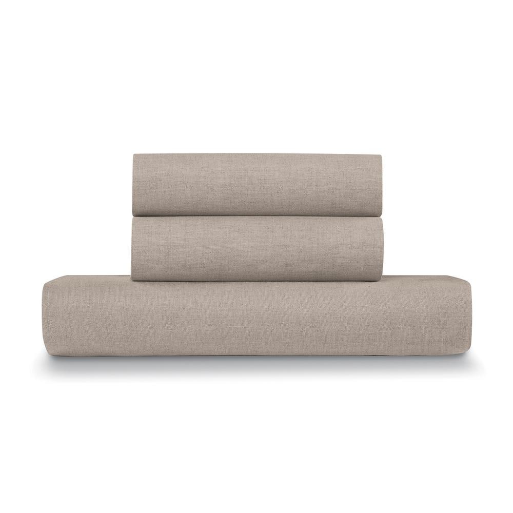 Natural Linen Cotton Full/Queen Duvet Cover Set