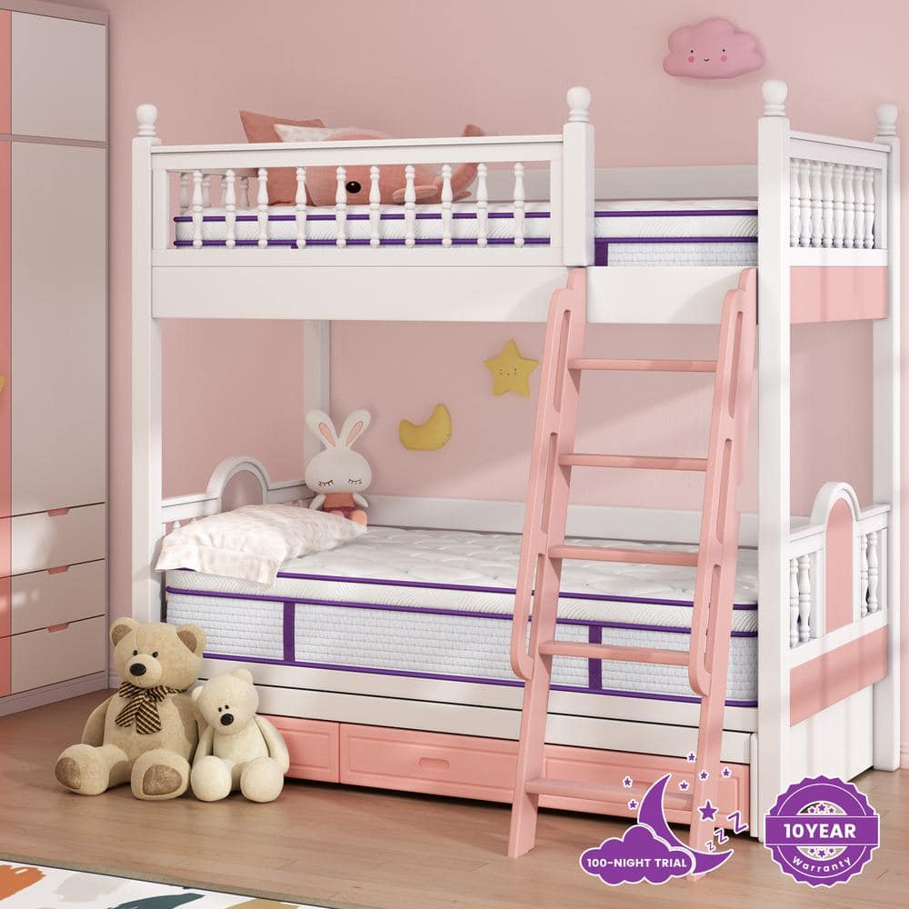 Sersper 12" Full Euro Top Innerspring Mattress with Purple Accents