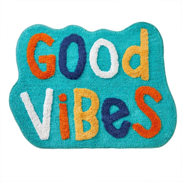 SKL Home Multi-Colored Cotton Shaped 22 in. x 28 in. Good Vibes Rug