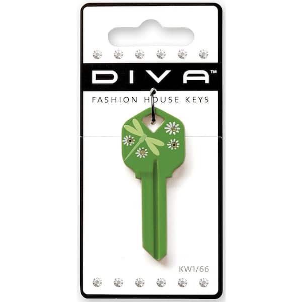 DIVA #66 Green Dragonfly Key Blank