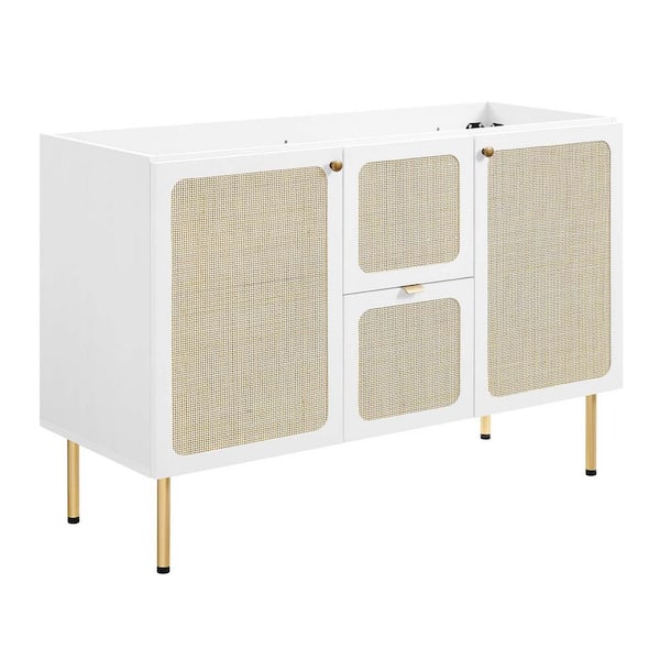 MODWAY Chaucer 47 in. W x 18 in. D x 32.5 in. H Bath Vanity Cabinet without Top in White