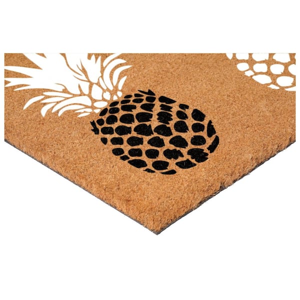 Pineapple Trio 17 in. X 29 in. Multicolored Indoor/Outdoor Doormat