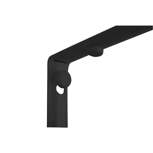 1.6 in. L Matte Black Steel Shelving Bracket Screws with Cap Covers
