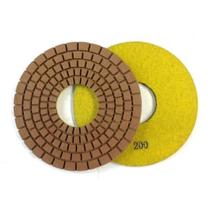Con-Shine 7 in. Dry/Wet Diamond Polishing Pads Grit 200 Grit